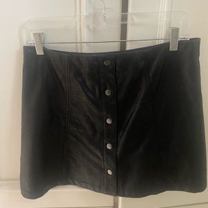 Forever 21 black faux leather mini skirt